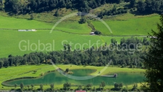Panoramic view into the valley of Bad Hofgastein in Austria